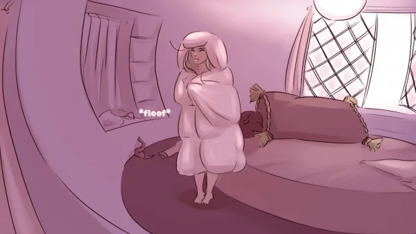 Cover: Path of the Genie part 2 over a sheer pink figure, Satin Minions comic.