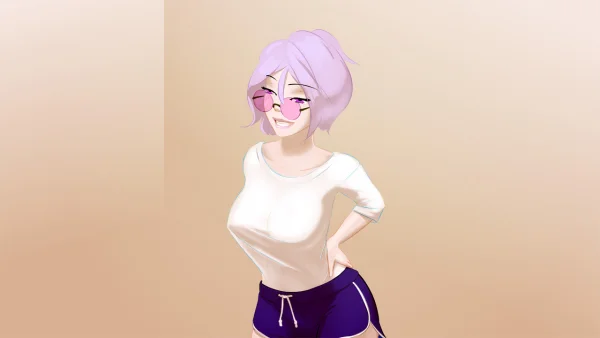 Cover: woman in purple gym shorts carrying a bag, title card for Sparring with Violet.