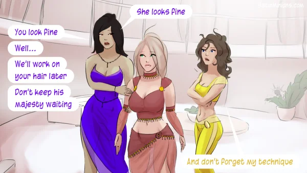 Cover: Path of the Genie part 2 over a sheer pink figure, Satin Minions comic.
