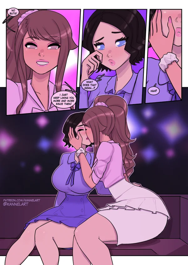 Comic: a job contract turns a guy into a cute office girl with a feminine ass and a new wardrobe.