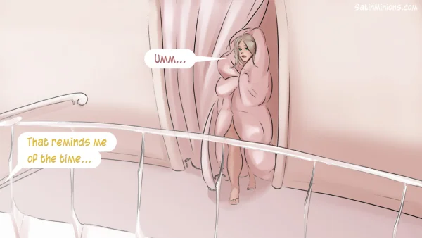 Cover: Path of the Genie part 2 over a sheer pink figure, Satin Minions comic.